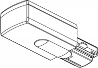 D-GB11-2 , 1-fase eindvoeding, rechts, zwart