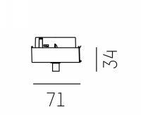 652-0080200004 , Volare Pendel Adapter Grijs