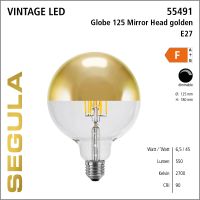 SG-55491 , LED Globe 125 Mirror Head golden