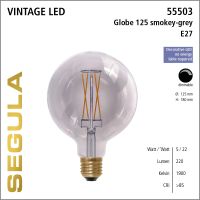 SG-55503 , LED Globe 125 smokey grey