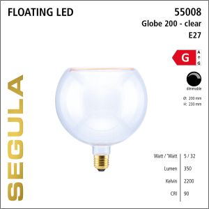 SEGULA,SG-55008,LED Floating Globe 200 clear